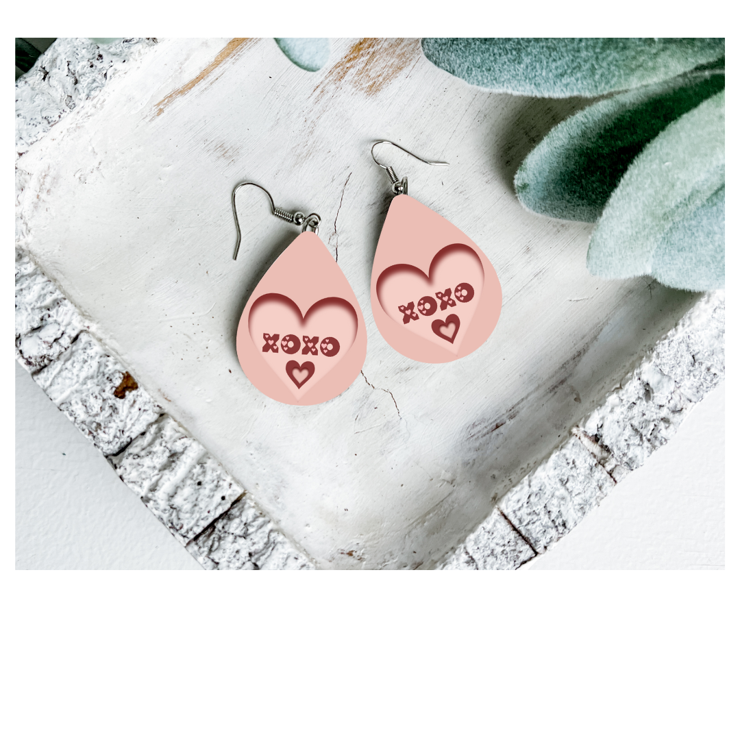 Valentine's Day Teardrop Dangle Earrings