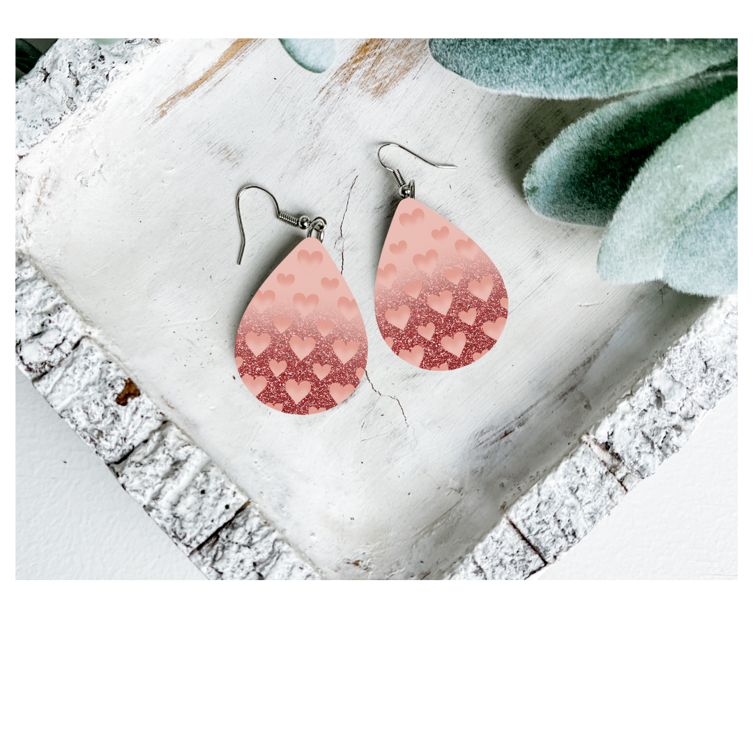 Valentine's Day Teardrop Dangle Earrings