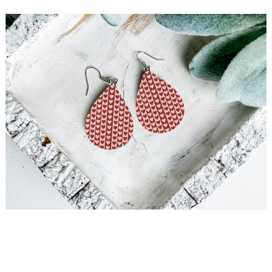 Valentine's Day Teardrop Dangle Earrings