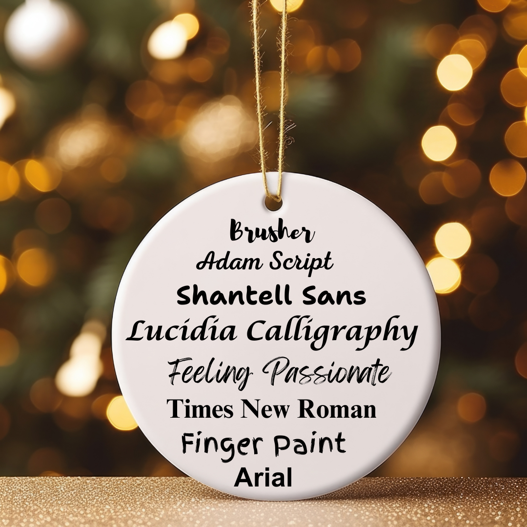 Glossy Round 2-Sided - Personalized Ornament