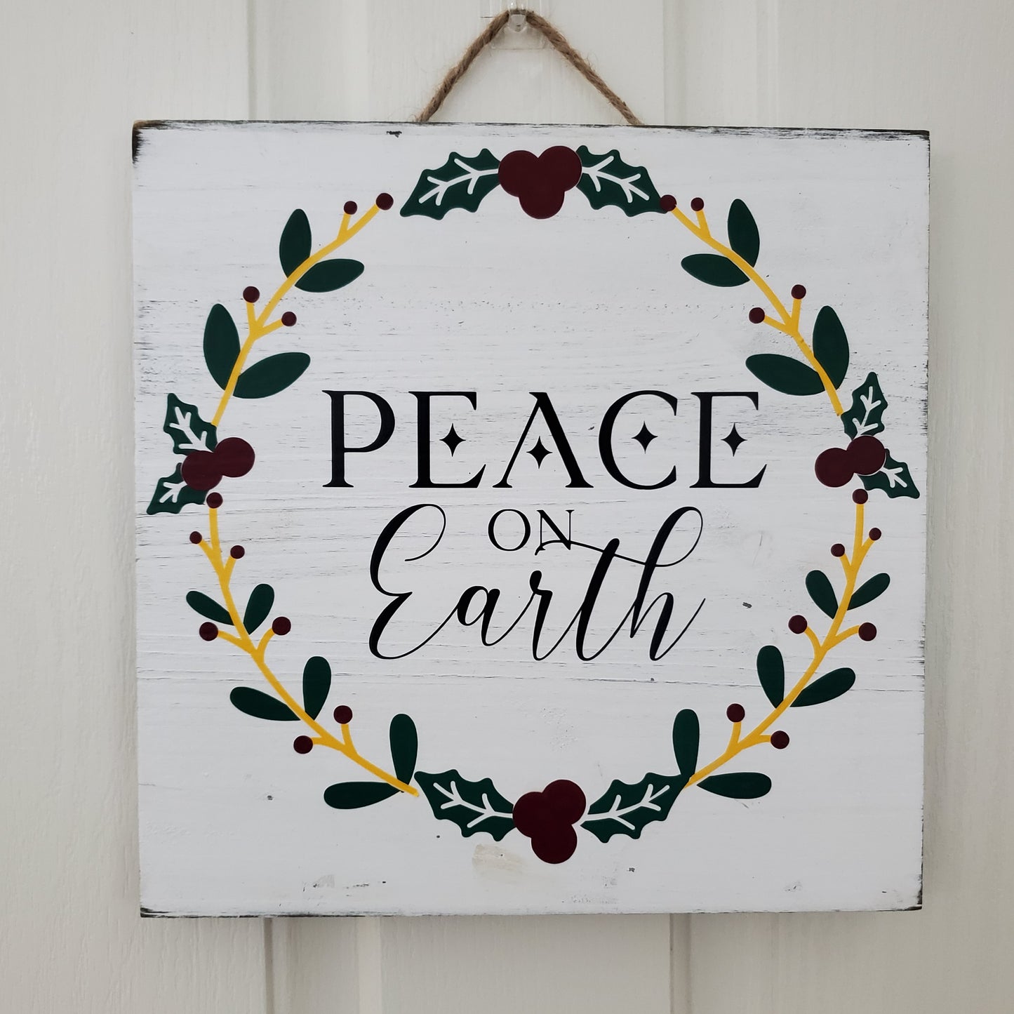 Peace on Earth 10" Square Sign