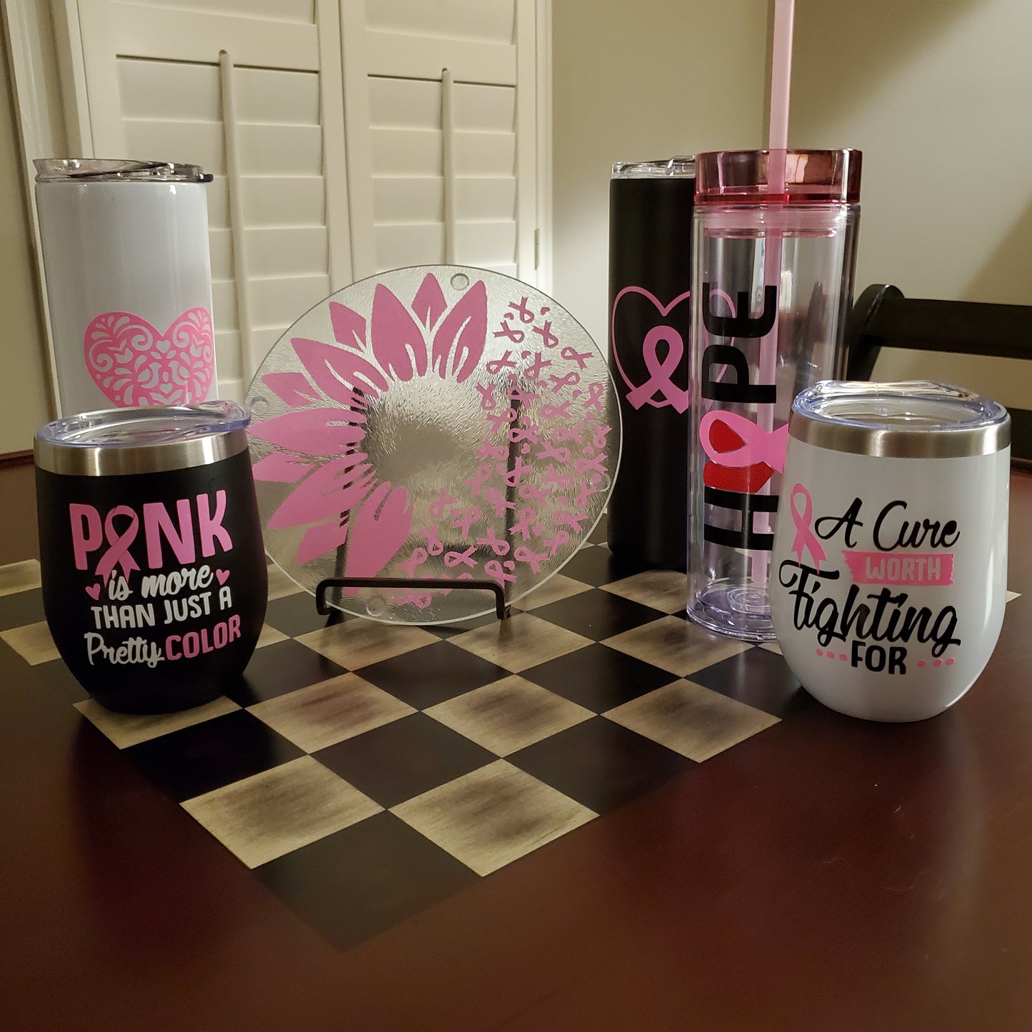 Pink is More Than just A Pretty Color - 12oz Steel Wine Tumbler - Black