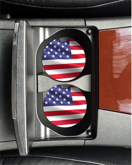 American Flag Car Coasters