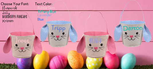 Personalized Easter Bunny-Shaped Baskets