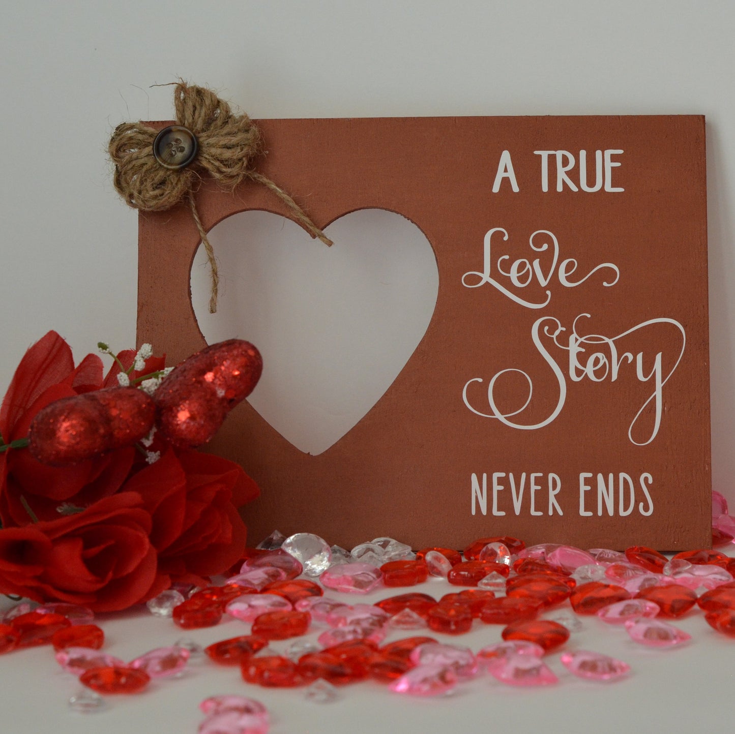 Wood Heart Picture Frame