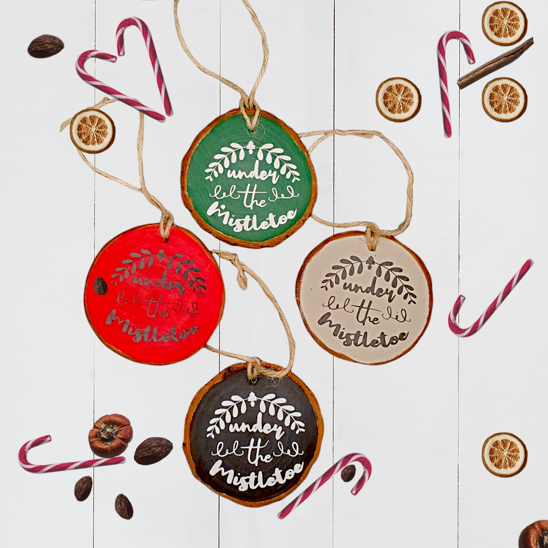 Wood Slice Christmas Ornaments