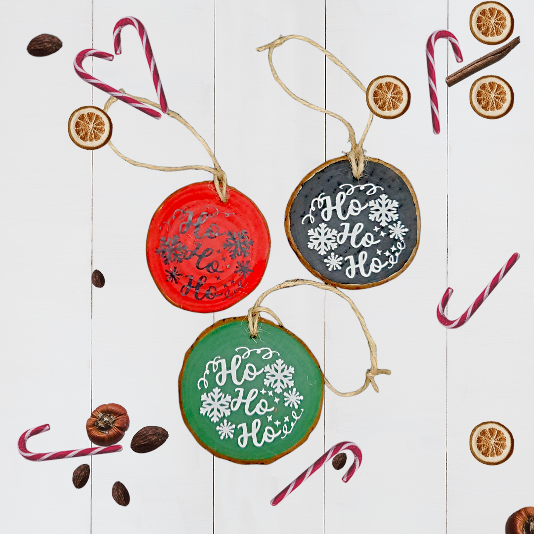 Wood Slice Christmas Ornaments