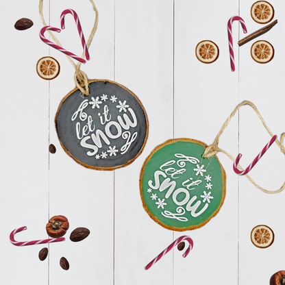 Wood Slice Christmas Ornaments