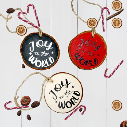 Wood Slice Christmas Ornaments