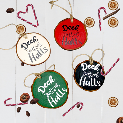 Wood Slice Christmas Ornaments