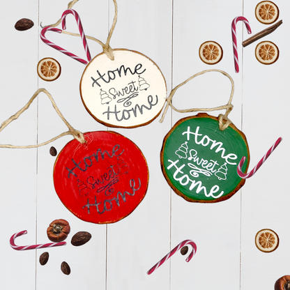 Wood Slice Christmas Ornaments