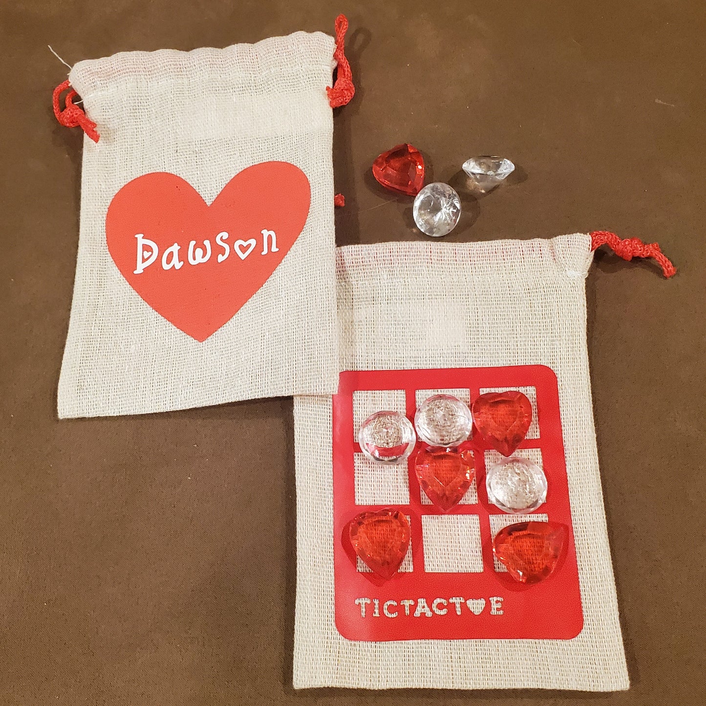 Valentine's Day Personalized Tic-Tac-Toe Treat Bags