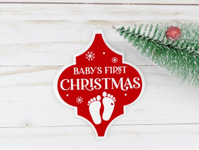 Arabesque Baby Christmas Ornaments